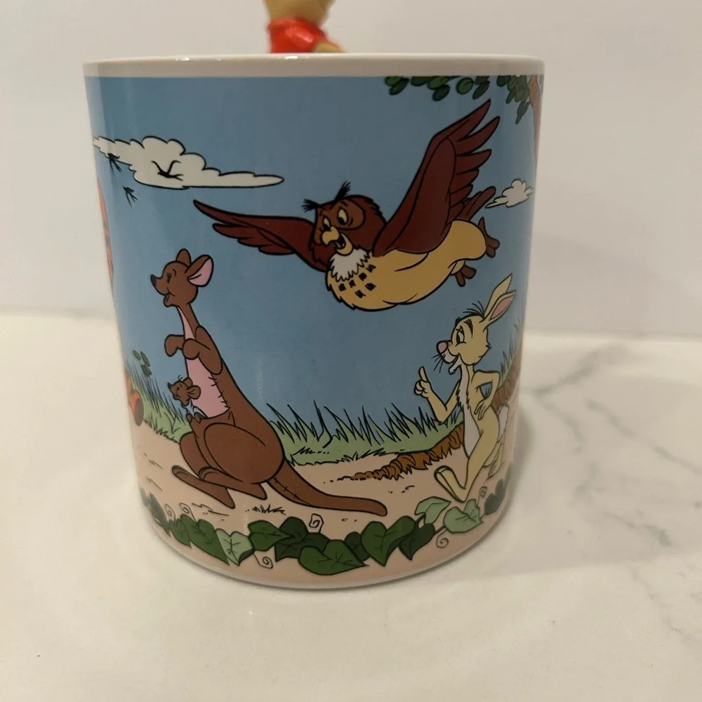 Vtg‎ Disney Winnie The Pooh 3D Coffee Mug Christopher Robin Tigger Piglet W/ Box